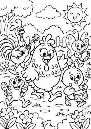 Folha para colorir pronta para imprimir